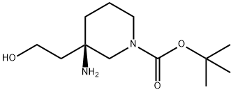 tert-butyl 3-aMino-3-(2-hydroxyethyl)piperidine-1-carboxylate Struktur