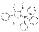 Phosphonium, 1-ethyl-5-(ethylthio)-2-phenyl-1H-imidazol-4-yltriphenyl-, chloride Struktur