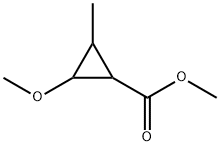 Cyclopropanecarboxylic acid, 2-methoxy-3-methyl-, methyl ester (9CI) Struktur