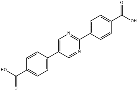 2,5-Di(4-carboxyphenyl)pyrimidine Struktur