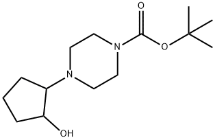 1-Boc-4-(2-hydroxycyclopentyl)piperazine Struktur