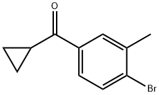 (4-Bromo-3-methylphenyl)(cyclopropyl)methanone Struktur