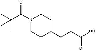 3-[1-(2,2-diMethylpropanoyl)piperidin-4-yl]propanoic acid Struktur