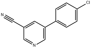 5-(4-chlorophenyl)pyridine-3-carbonitrile Struktur