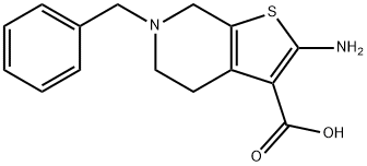 Thieno[2,3-c]pyridine-3-carboxylic acid, 2-aMino-4,5,6,7-tetrahydro-6-(phenylMethyl)- Struktur