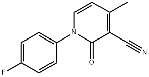 1-(4-Fluorophenyl)-4-Methyl-2-oxo-1,2-dihydropyridine-3-carbonitrile Struktur