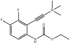 ethyl 3,4-difluoro-2-((triMethylsilyl)ethynyl)phenylcarbaMate Struktur