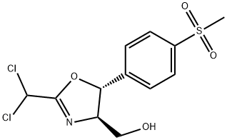 (4R,5R)-2-(DICHLOROMETHYL)-4,5-DIHYDRO-5-(4-MESYLPHENYL)OXAZOL-4-YLMETHANOL Struktur