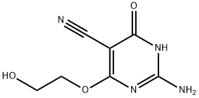 2-AMINO-4-(2-HYDROXYETHOXY)-6-OXO-1,6-DIHYDRO-5-PYRIMIDINECARBONITRILE Struktur