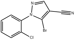 5-bromo-1-(2-chlorophenyl)-1H-pyrazole-4-carbonitrile Struktur