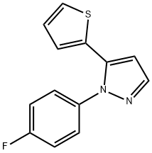 1-(4-fluorophenyl)-5-(thiophen-2-yl)-1H-pyrazole Struktur