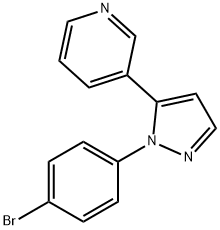 3-(1-(4-broMophenyl)-1H-pyrazol-5-yl)pyridine Struktur