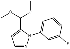 5-(diMethoxyMethyl)-1-(3-fluorophenyl)-1H-pyrazole Struktur