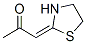 2-Propanone, 1-(2-thiazolidinylidene)-, (E)- (9CI) Struktur