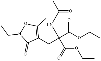 ETHYL 2-ACETAMIDO-2-ETHOXYCARBONYL-3-(2-ETHYL-5-METHYL-3-OXOISOXAZOLIN-4-YL)PROPIONATE Struktur