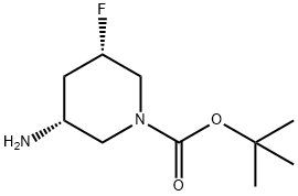 叔-丁基 (3R,5S)-3-氨基-5-氟哌啶-1-甲酸基酯, 1271810-13-9, 結(jié)構(gòu)式