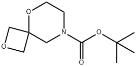 2,9-dioxa-6-azaspiro[3,5]nonane-6-carboxylic acid tert-butyl ester Struktur