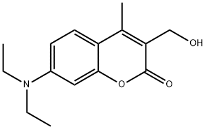 7-DIETHYLAMINO-3-HYDROXYMETHYL-4-METHYL-CHROMEN-2-ONE Struktur