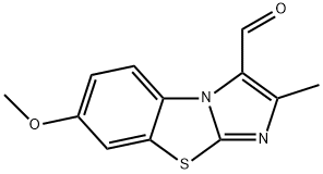 7-METHOXY-2-METHYLIMIDAZO[2,1-B]BENZOTHIAZOLE-3-CARBOXALDEHYDE Struktur