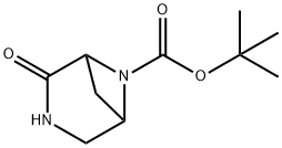 tert-Butyl 2-oxo-3,6-diazabicyclo[3.1.1]heptane-6-carboxylate Struktur