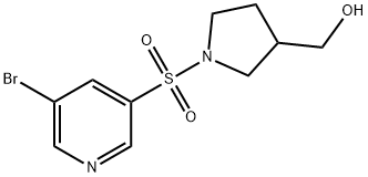 (1-(5-broMopyridin-3-ylsulfonyl)pyrrolidin-3-yl)Methanol Struktur