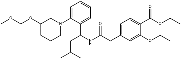 3’-Hydroxy-3’-O-methoxymethyl Repaglinide Ethyl Ester
(Mixture of Diastereomers) Struktur