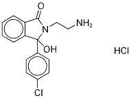 2-(2-Aminoethyl)-3-(4-chlorophenyl)-3-hydroxyphthalimidine-d4 Hydrochloride 
(Mazindol Metabolite) Struktur