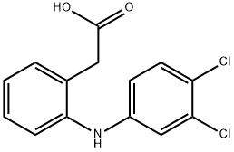 2-[(3,4-Dichlorophenyl)amino]benzeneacetic acid Struktur