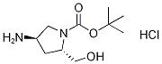 (2S,4R)-1-BOC-2-ヒドロキシメチル-4-アミノピロリジン塩酸塩 化學(xué)構(gòu)造式