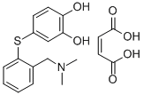 1,2-Benzenediol, 4-((2-((dimethylamino)methyl)phenyl)thio)-, (Z)-2-but enedioate (1:1) (salt) Struktur