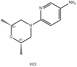 6-((2R,6S)-2,6-dimethylmorpholino)pyridin-3-amine hydrochloride Structure