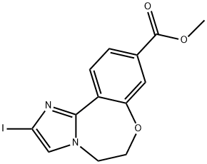 IMidazo[1,2-d][1,4]benzoxazepine-9-carboxylic acid, 5,6-dihydro-2-iodo-, Methyl ester Struktur