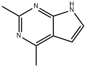 1H-Pyrrolo[2,3-d]pyrimidine, 2,4-dimethyl- (9CI) Struktur