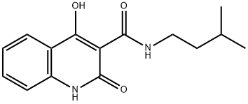 3-Quinolinecarboxamide, 1,2-dihydro-N-hydroxy-N-(3-methylbutyl)-2-oxo- Struktur