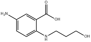 Benzoic acid, 5-amino-2-[(3-hydroxypropyl)amino]- (9CI) Struktur