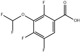 3-二氟甲氧基-2,4,5-三氟苯甲酸 結(jié)構(gòu)式