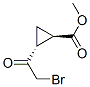 Cyclopropanecarboxylic acid, 2-(bromoacetyl)-, methyl ester, trans- (9CI) Struktur