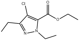 4-CHLORO-1,3-DIETHYL-1H-PYRAZOLE-5-CARBOXYLIC ACID ETHYL ESTER Struktur