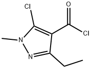 1H-Pyrazole-4-carbonyl chloride, 5-chloro-3-ethyl-1-methyl- (9CI) Struktur