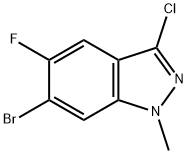 6-Bromo-3-chloro-5-fluoro-1-methyl-1H-indazole Struktur