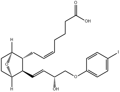 7-[(1S,2R,3R,4R)-3-[(1E,3R)-3-HYDROXY-4-(4-IODOPHENOXY)-1-BUTENYL]-7-OXABICYCLO[2.2.1]HEPT-2-YL]-5Z-HEPTENOIC ACID Struktur