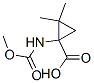 Cyclopropanecarboxylic acid, 1-[(methoxycarbonyl)amino]-2,2-dimethyl- (9CI) Struktur