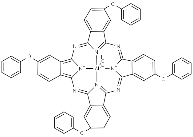 ALUMINUM 2,9,16,23-TETRAPHENOXY-29 H ,31 H-PHTHALOCYANINE HYDROXIDE Struktur