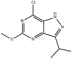 1H-Pyrazolo[4,3-d]pyriMidine, 7-chloro-3-(1-Methylethyl)-5-(Methylthio)- Struktur