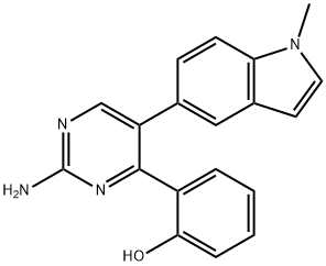 2-(2-aMino-5-(1-Methyl-1H-indol-5-yl)pyriMidin-4-yl)phenol Struktur