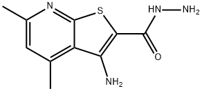 3-AMINO-4,6-DIMETHYLTHIENO[2,3-B]PYRIDINE-2-CARBOHYDRAZIDE Struktur