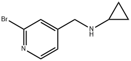 (2-Bromo-pyridin-4-ylmethyl)-cyclopropyl-amine Struktur