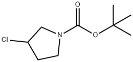 1-BOC-3-Chloro-pyrrolidine Struktur