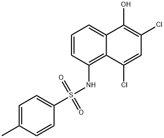 N-(2,4-Dichloro-1-hydroxy-5-naphtyl)-p-toluenesulfonamide Struktur