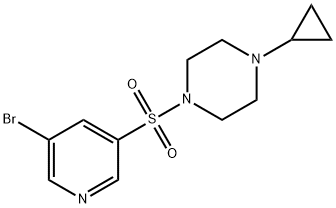 1-(5-broMopyridin-3-ylsulfonyl)-4-cyclopropylpiperazine Struktur